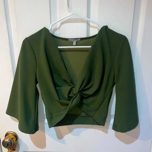 Olive crop top